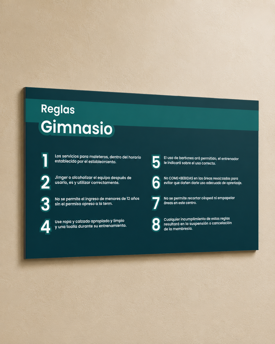 Reglas de Gimnasio